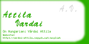 attila vardai business card